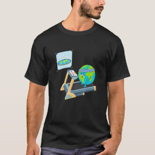 T-shirt Flat Earth Treadmill Fitness Round Earth Flat Orei