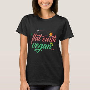 T-shirt Flat Earth Vegan Cool Flatearth Vegan Gif
