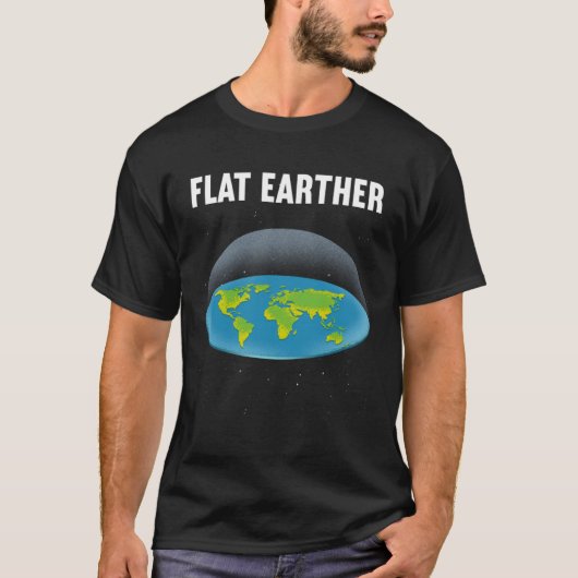 T-shirt Flat Earther Flat Earth Map Conspiracy (Devant)