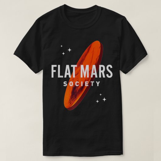 T-shirt Flat Mars Société Cadeaux Hommes Femmes (Design devant)