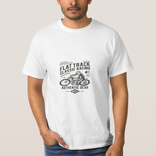T-shirt Flat Track Classic Racing (Devant)
