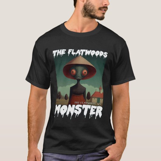 T-shirt Flatwoods Monster Braxie 1952 Déplaisant Alien Cry (Devant)