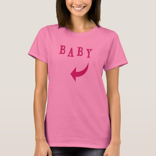 T-shirt Flèche bébé rose (Devant)