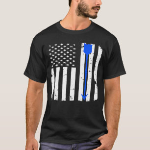 T-shirt Flèche de tir à l'arc Drapeau américain désespéré
