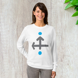 T-shirt Flèche directionnelle minimaliste moderne géométri