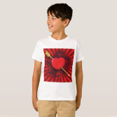 T-shirt Flèche du coeur rouge (Devant entier)