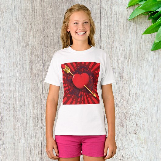 T-shirt Flèche du coeur rouge