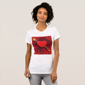 T-shirt Flèche du coeur rouge (Devant entier)