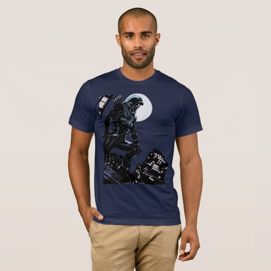 T-shirt Flèche | Flèche verte au clair de lune (Devant entier)