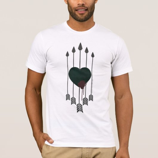 T-shirt Flèche | Flèches percutées dans le coeur (Devant)