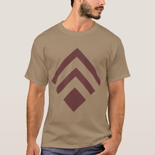 T-shirt Flèche géométrique 02 - Brown foncé (Devant)