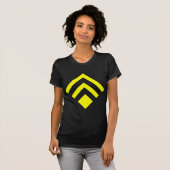 T-shirt Flèche géométrique 02 - Jaune (Devant entier)