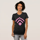 T-shirt Flèche géométrique 02 - Rose (Devant entier)