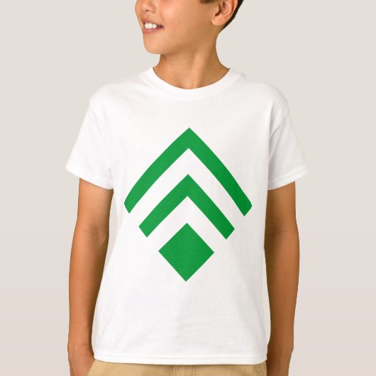 T-shirt Flèche géométrique 02 - Vert herbe (Devant)