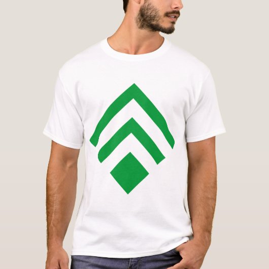 T-shirt Flèche géométrique 02 - Vert herbe (Devant)