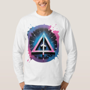 T-shirt Flèche géométrique néon dans un éclaboussement cos