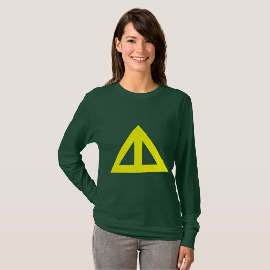 T-shirt Flèche triangulaire divisée (Devant entier)