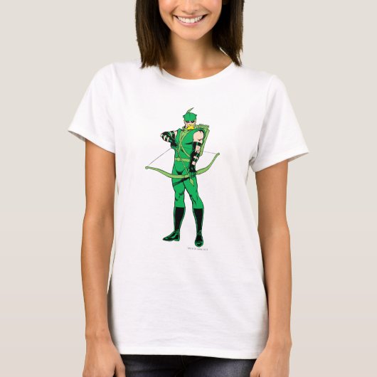 T-shirt Flèche verte debout avec flèche (Devant)
