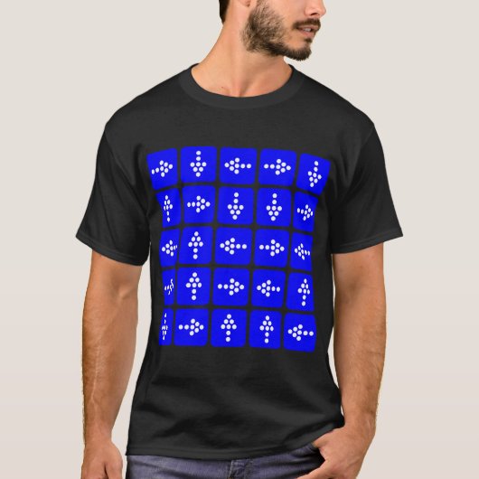 T-shirt Flèches de style de LED - bleu (Devant)
