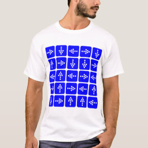 T-shirt Flèches de style LED - Bleu