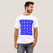 T-shirt Flèches de style LED - Bleu (Devant entier)