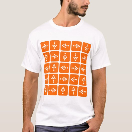 T-shirt Flèches de style LED - orange (Devant)