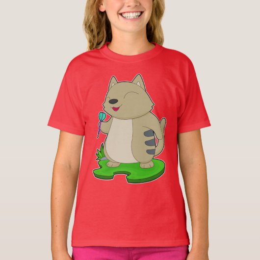 T-shirt fléchettes de chat (Devant)