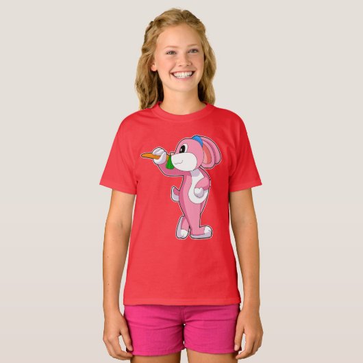 T-shirt fléchettes de lapin (Devant entier)