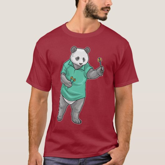 T-shirt Fléchettes de Panda (Devant)