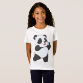 T-Shirt Fléchettes de sport de fléchettes de Panda (Devant entier)