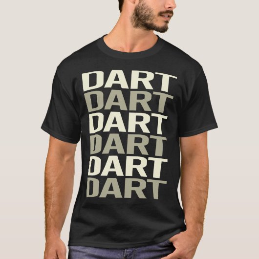 T-shirt Fléchettes Texte Blanc (Devant)