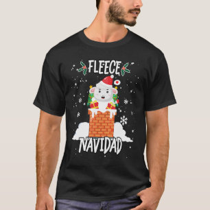 T-shirt Fleece Feliz Navidad Cute Sheep Noël