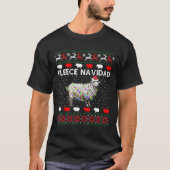 T-shirt Fleece Feliz Navidad Funny Mignonne Moutons Noël U (Devant)