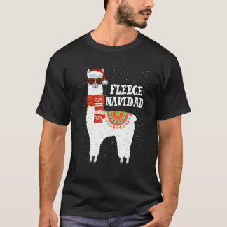 T-shirt Fleece Feliz Navidad Lama Pyjama de Noël Lama