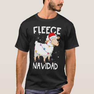 T-shirt Fleece Navidad Feliz Mouton Lumières Noël Pyjama