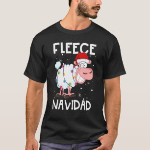 T-shirt Fleece Navidad Feliz Mouton Lumières Noël Pyjama