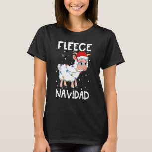 T-shirt Fleece Navidad Feliz Moutons Lumières Noël Pajam