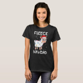 T-shirt Fleece Navidad Feliz Moutons Lumières Noël Pajam (Devant entier)