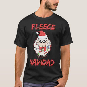 T-shirt Fleece Navidad Feliz Navidad Sheep Noël
