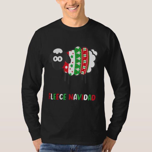 T-shirt Fleece Navidad Fundy Espagnol Xmas Pun Avec Mignon (Devant)