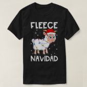 T-shirt Fleece Navidad Funny Christmas Sheep Feliz Xmas Li (Design devant)