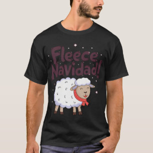 T-shirt Fleece Navidad Funny Festive des moutons de Noël