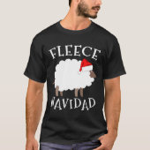 T-shirt Fleece Navidad Funny Sheep Christmas Tee (Devant)