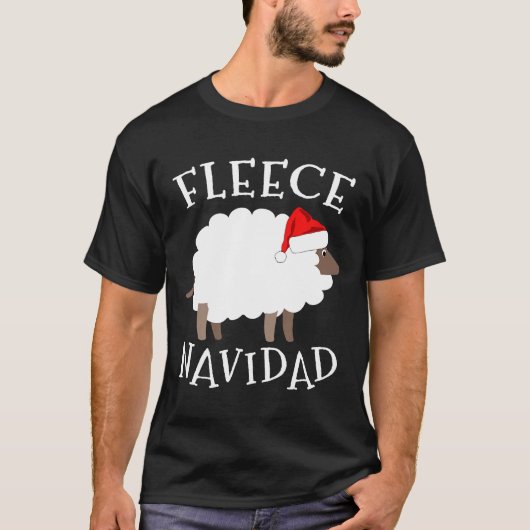 T-shirt Fleece Navidad Funny Sheep Christmas Tee (Devant)