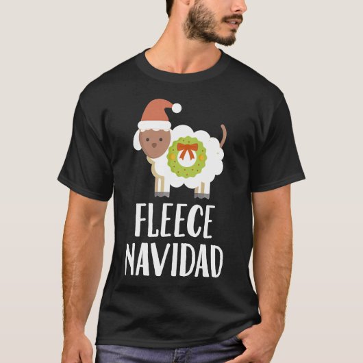 T-shirt Fleece Navidad Funny Sheep Noël Noël Noël Noël Noë (Devant)