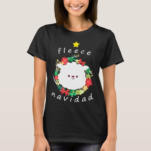 T-shirt Fleece Navidad Funny Sheep Tee (Devant)
