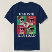 T-shirt Fleece Navidad Llama Feliz Navidad Funny Noël (Design devant)
