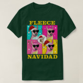 T-shirt Fleece Navidad Llama Feliz Navidad Funny Noël (Design devant)