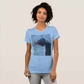 T-shirt Fleur à souder de chats noirs (Devant entier)