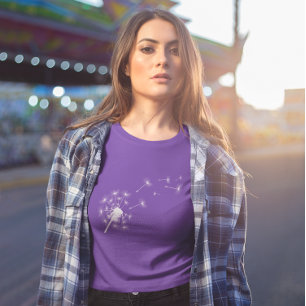 T-shirt Fleur à vent Dandelion Design pour femmes